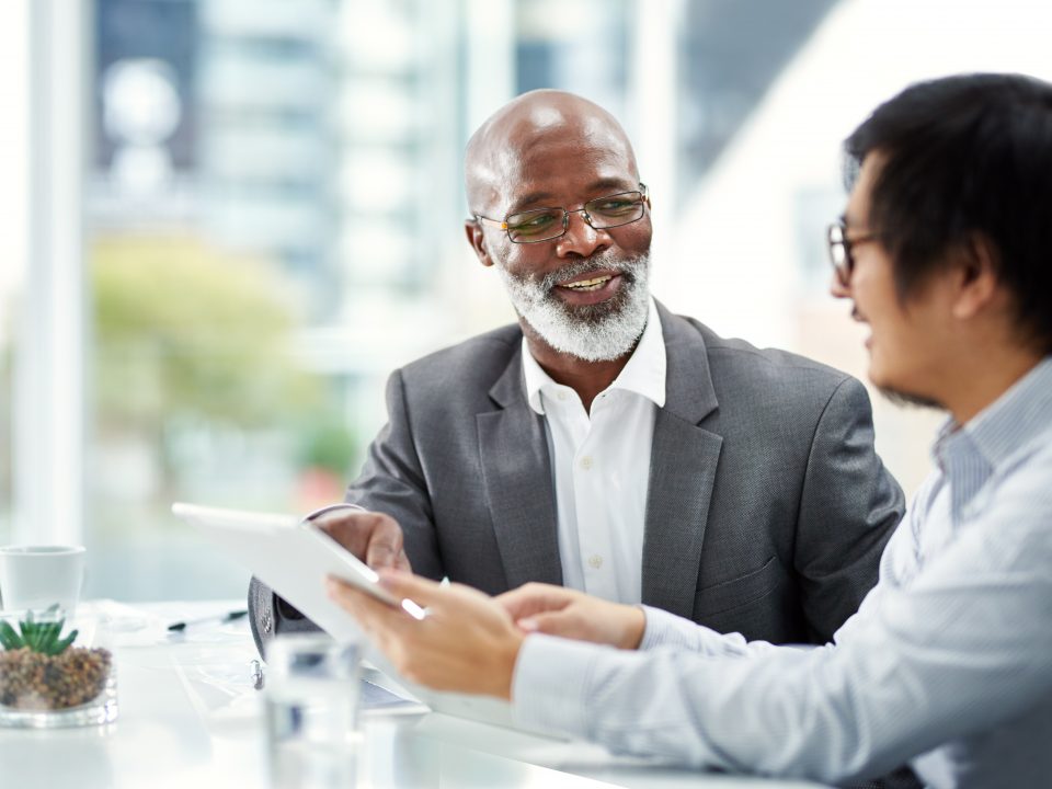 Man with advisor