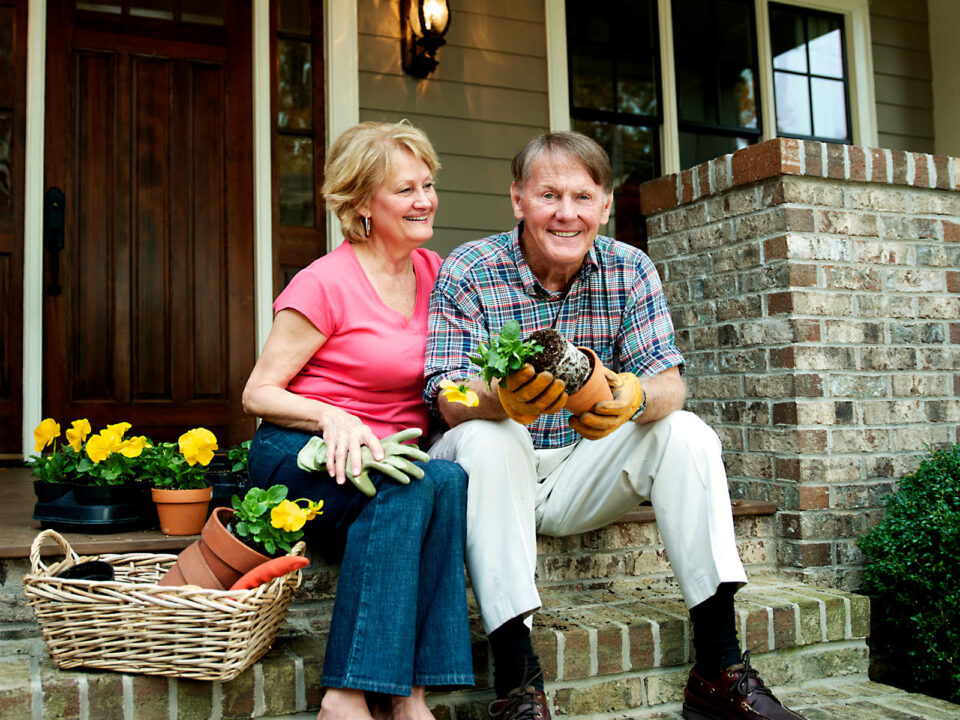 couple on steps